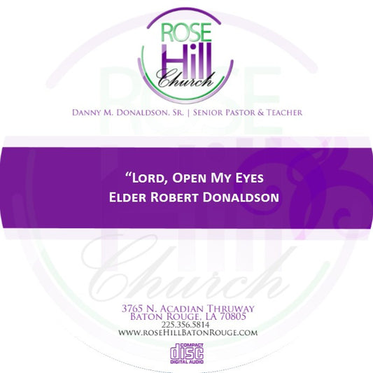 Lord, Open My Eyes-Eld. Donaldson (CD)