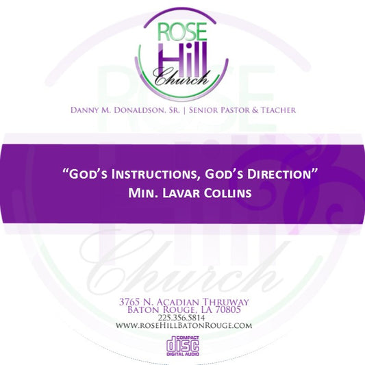 God's Instructions, God Direction-Min. Collins (CD)